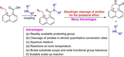 Staudinger Cleavages of Amides on Naphthalene for the Ipsilateral Effect of 1,8-Substituents