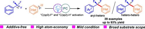 Photoinduced Cross-Coupling of Trifluoromethylarenes with Heteroarenes via Unactivated C(sp3)–F and C(sp2)–H Selective Cleavage