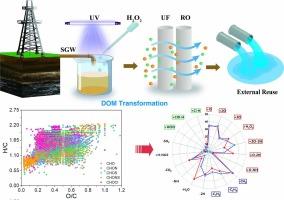 Molecular insights into transformation of dissolved organic matter in treating shale gas wastewater by the UV/H2O2-ultrafiltration-reverse osmosis combined process