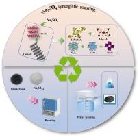 Prioritized recovery of lithium from spent lithium-ion batteries by synergistic roasting with Na2SO4: Precise regulation