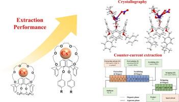 Efficient separation of Cs (I) from high-level liquid Waste: Synthesis of new Calix[4]arene-2,4-crown-6 Ethers, counter-current extraction and structures of Cs complexes