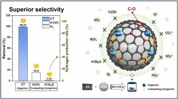 Superior selectivity for efficiently reductive degradation of hydrophobic organic pollutants in strongly competitive systems