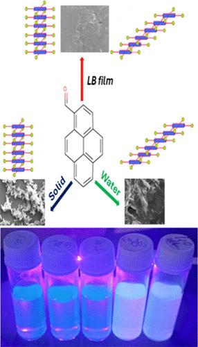 From Aqueous Solution to Langmuir–Blodgett Films: Tuning the Excimer-Coupled Aggregation-Induced Emission Behavior of Pyrene-1-carboxaldehyde