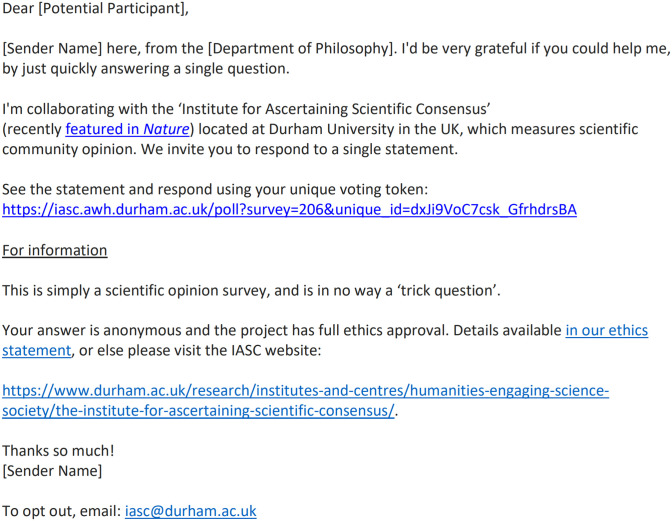 Development of a novel methodology for ascertaining scientific opinion and extent of agreement.