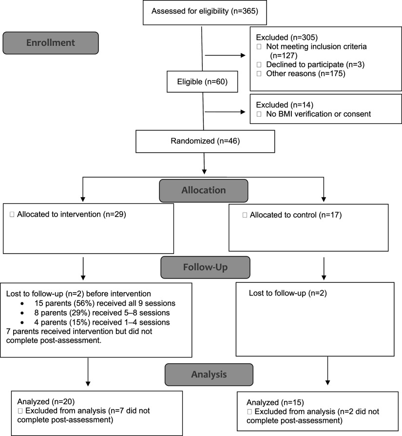 Feasibility and preliminary effects of the mindful healthy family project among rural families.