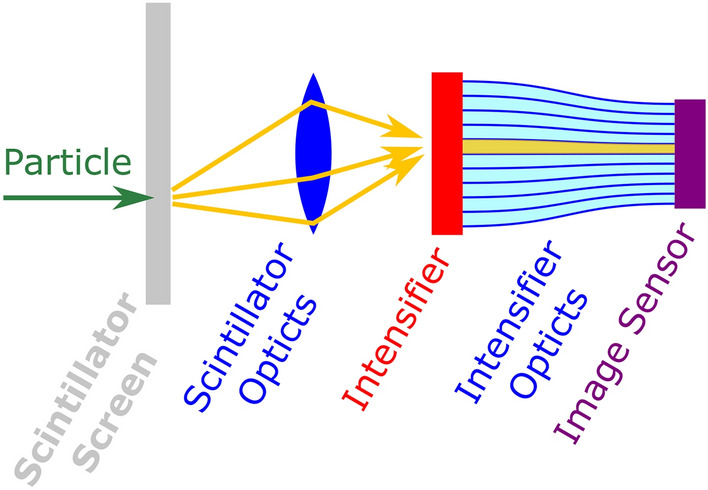 LumaCam: a novel class of position-sensitive event mode particle detectors using scintillator screens.