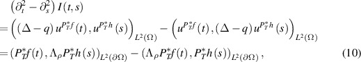 Linearized boundary control method for density reconstruction in acoustic wave equations.