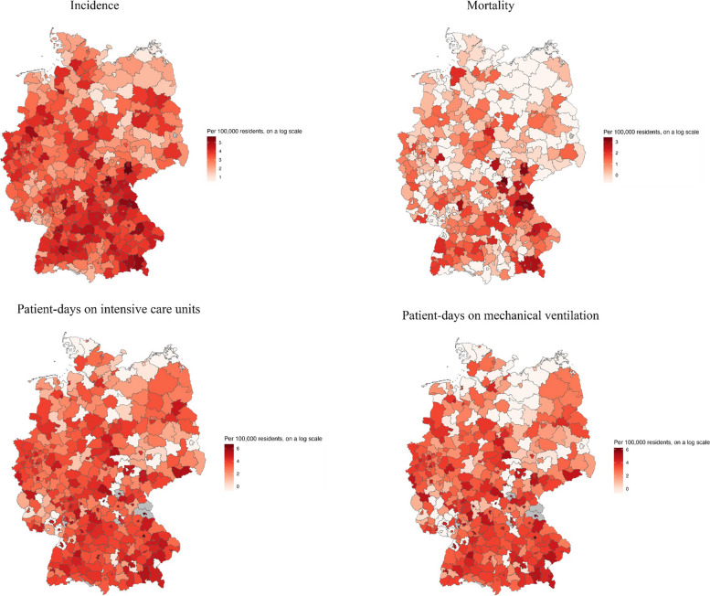 The association between different timeframes of air pollution exposure and COVID-19 incidence, morbidity and mortality in German counties in 2020.
