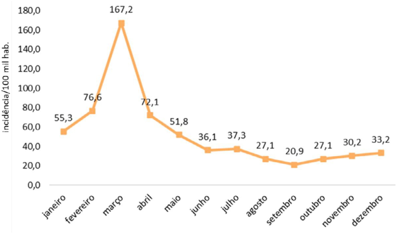 Spatial, temporal, and space-time analysis of leptospirosis cases in Acre, 2001-2022.
