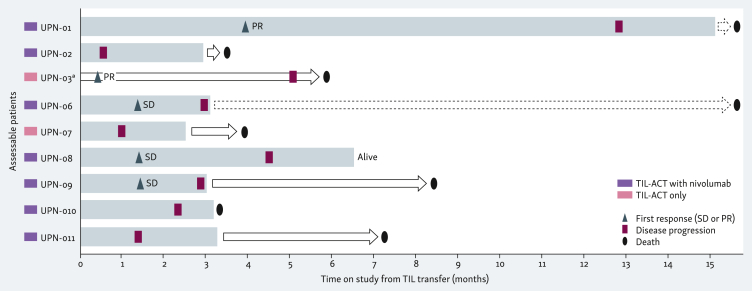 Adoptive cell therapy with tumor-infiltrating lymphocytes in combination with nivolumab in patients with advanced melanoma