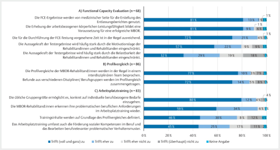 [Results of a Survey Regarding the Implementation of Work-Related Medical Rehabilitation for Patients with Musculoskeletal Disorders: Evaluation and Training of Work-Related Functional Capacity].