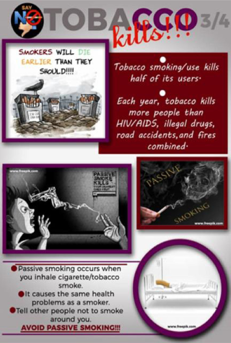 DEVELOPMENT OF TOBACCO CONTROL EDUCATIONAL MATERIALS: POSTERS AND NOTEBOOKS AMONG ADOLESCENTS IN NIGERIA.