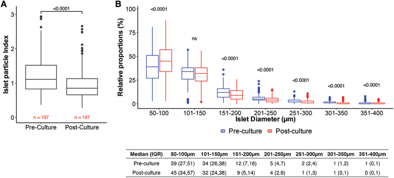 Human research islet cell culture outcomes at the Alberta Diabetes Institute IsletCore.