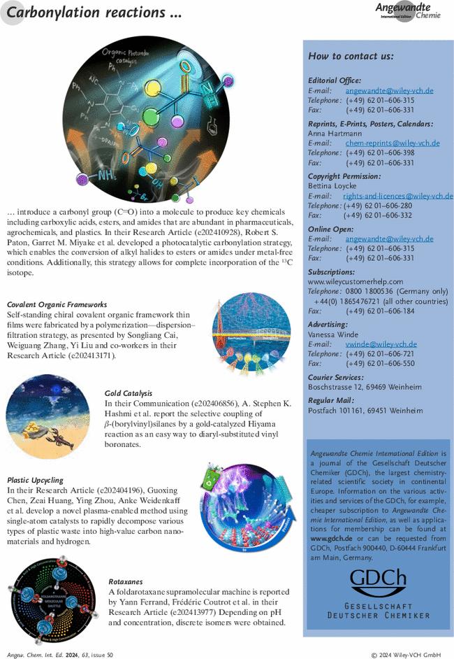 Graphical Abstract: Angew. Chem. Int. Ed. 50/2024