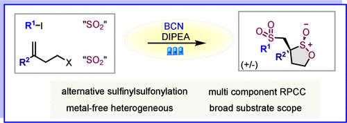 Multicomponent Heterogeneous Semiconductor Photocatalytic Sulfinylsulfonylation of Alkenes with Alkyl Iodides and SO2