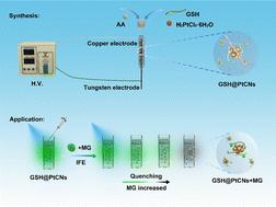 Dielectric barrier discharge-mediated one-pot rapid synthesis of platinum nanoclusters for fluorescent sensing of malachite green†