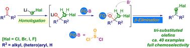 Chemoselective homologative preparation of trisubstituted alkenyl halides from carbonyls and carbenoids†
