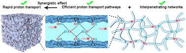 Synergistic effect promoting proton transport in metal–organic framework aerogels†