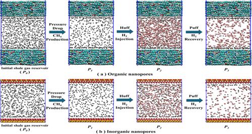 Molecular Simulation on H2 Huff-n-Puff in a Depleted Shale Gas Reservoir and Its Implications on Underground Hydrogen Storage