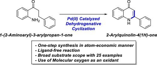 One-Step Synthesis of 2-Arylquinolin-4(1H)-Ones from 1-(2-Aminoaryl)-3-Arylpropan-1-Ones via Pd(II)-Catalyzed Dehydrogenative Cyclization