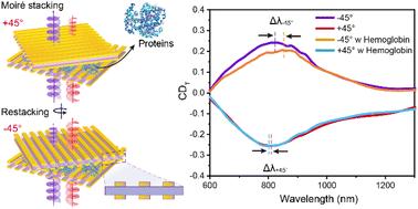 Moiré metasurfaces with tunable near-infrared-I chiroptical responses for biomolecular chirality discrimination†