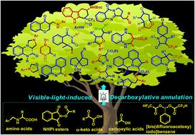 Visible-light-induced decarboxylative cyclization