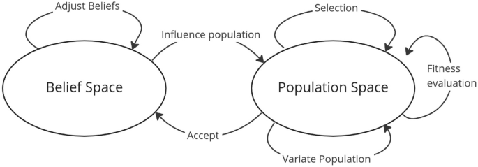 Belief space-guided approach to self-adaptive particle swarm optimization