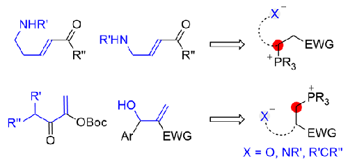 Acidic Hydrogen-Tethered Electron-Deficient Acceptors for Phosphine-Catalyzed Annulations