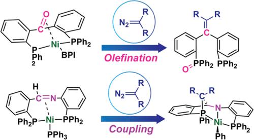 Reactivity of Nickel Complexes Bearing P(C═X)P Ligands (X = O, N) Toward Diazoalkanes: Evidence for Phosphorus Ylide Intermediates