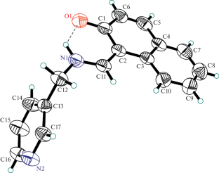 Prototropic Tautomerism of o-Oxyazomethines. Crystal Structure of (E)-1-(((Pyridin-3-ylmethyl)iminio)methyl)naphthalen-2-olate