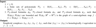 Computing the Homology Functor on Semi-algebraic Maps and Diagrams