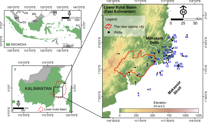 Characterizing deep groundwater using evidence from oil and gas exploration wells in the Lower Kutai Basin of Indonesia