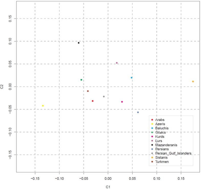 Genetic Analysis of 27 Y-STR Haplotypes in 11 Iranian Ethnic Groups.