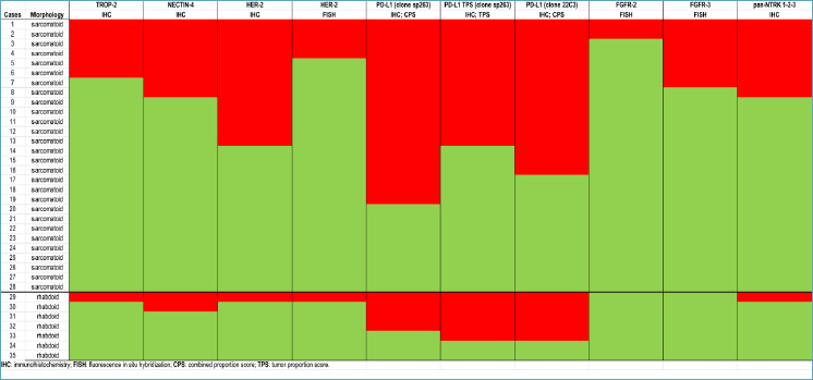 TROP-2, NECTIN-4 and predictive biomarkers in sarcomatoid and rhabdoid bladder urothelial carcinoma.