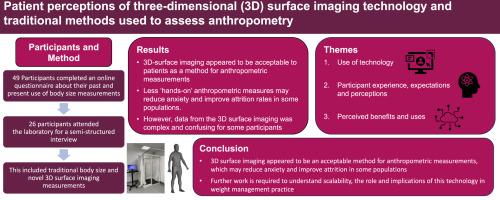 Patient perceptions of three-dimensional (3D) surface imaging technology and traditional methods used to assess anthropometry