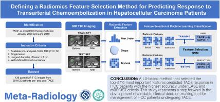 Defining a radiomics feature selection method for predicting response to transarterial chemoembolization in hepatocellular carcinoma patients