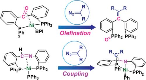 Reactivity of Nickel Complexes Bearing P(C═X)P Ligands (X = O, N) Toward Diazoalkanes: Evidence for Phosphorus Ylide Intermediates