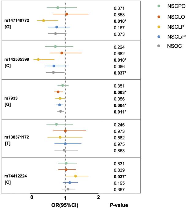 Genetic association and functional validation of ZFP36L2 in non-syndromic orofacial cleft subtypes