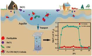 Co-transport of ferrihydrite–organic matter colloids with Sb(v) in saturated porous media: implications for antimony mobility†