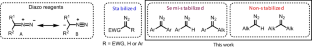 Access semi-stabilized and unstabilized diazo compounds using iodosylbenzene