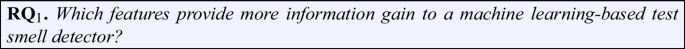 Machine learning-based test smell detection