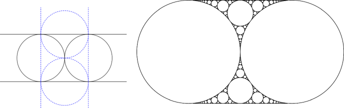 The residual set dimension of a generalized apollonian packing