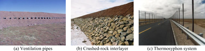 Research on the deformation and damage process of crushed-rock highway embankment in permafrost areas