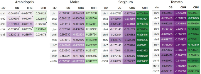 Methylomes as key features for predicting recombination in some plant species.