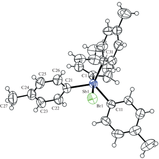 Structural Features of Tetra(p-tolyl)antimony p-Tol4SbX (X = Br, OC(O)Ph ∙ PhH, OSO2C6H2Me3-2,4,6) Derivatives