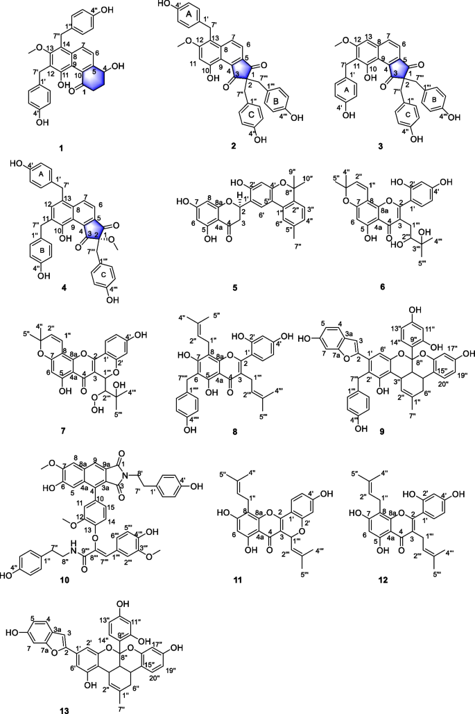 Gastrodinol derivatives and prenylated flavones from the flower branch of Gastrodia elata