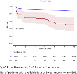 Short- and long-term outcomes of patients with active cancer presenting with an acute coronary syndrome.