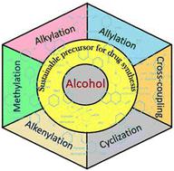 Harnessing alcohols as sustainable reagents for late-stage functionalisation: synthesis of drugs and bio-inspired compounds