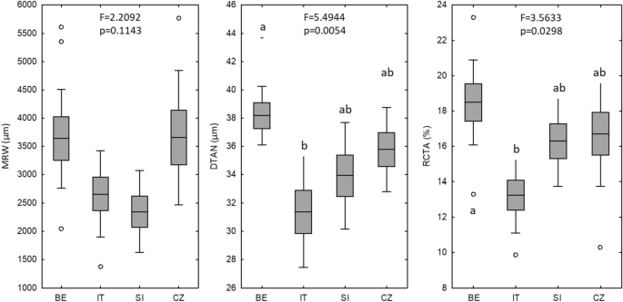 How beech provenance affects the structure of secondary xylem, leaf traits, and the ectomycorrhizal community under optimal growth conditions