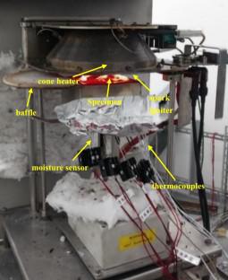 Experimental Research on Moisture Transfer, Burning and Charring Behavior of Glue Laminated Larch Under Fire Heating Using Cone Calorimeter